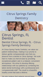 Mobile Screenshot of citrusspringsfamilydentistry.com